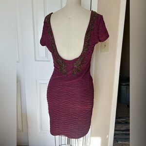 Vintage Free People low back beaded dress
